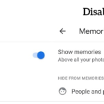 Enable Disable Memories in Photos